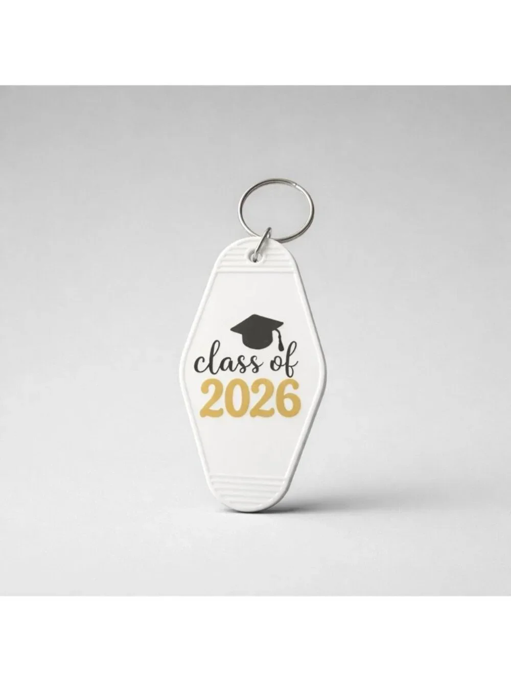 Graduation Keychains - Senior 2026 & Class Of 2026 White & Pink Design Perfect F